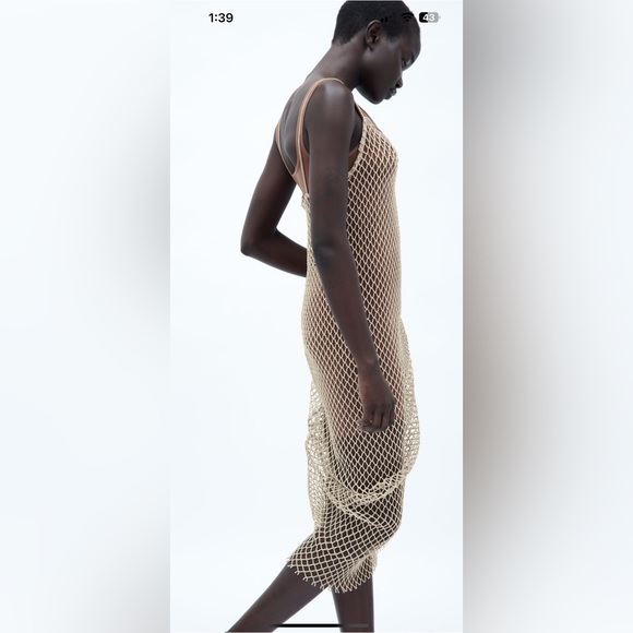 Zara metallic bathing suit coverup size small - Picture 3 of 4